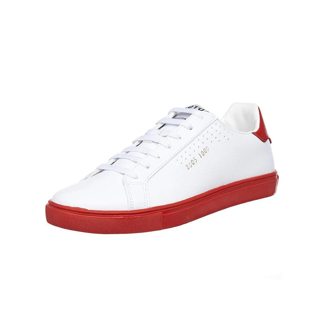 Tenis Para Hombre Tipo Piel Blanco Choclo Clásico Casual