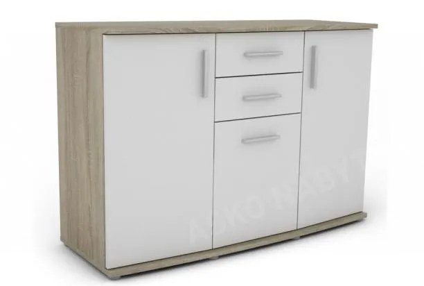 Komoda Rondo, dub sonoma/biela