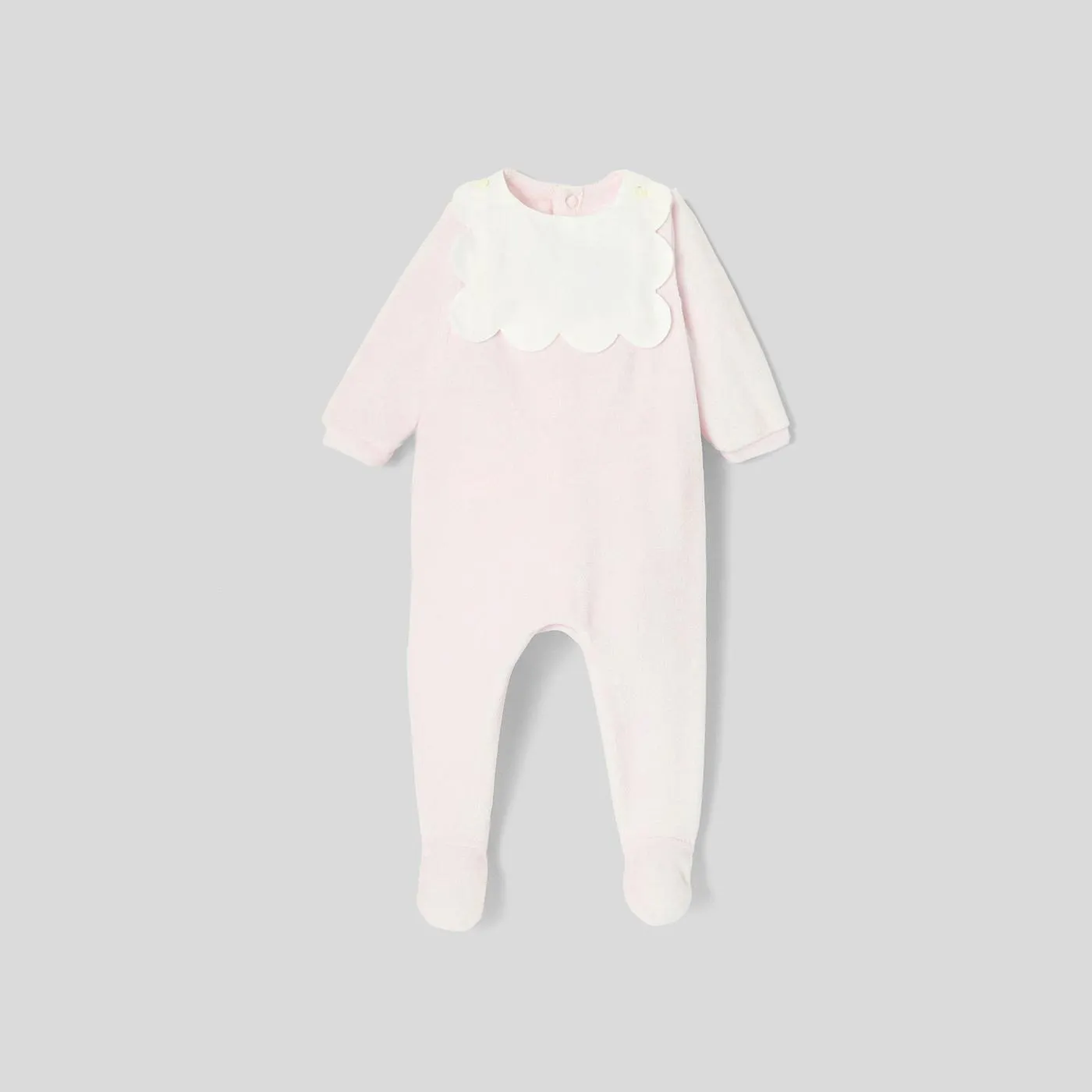 Pijama en terciopelo de rizo para bebé niña