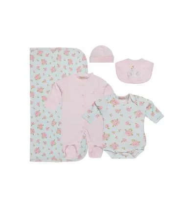 Ajuar de 5 Piezas de 100% Algodón Pima | Colección Cisne