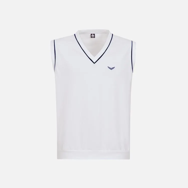 Pullunder aus Piqué-Qualität Weiss