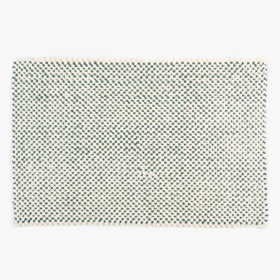 Tapete de banho pompons verde e natural 50x80 cm WAIPOO