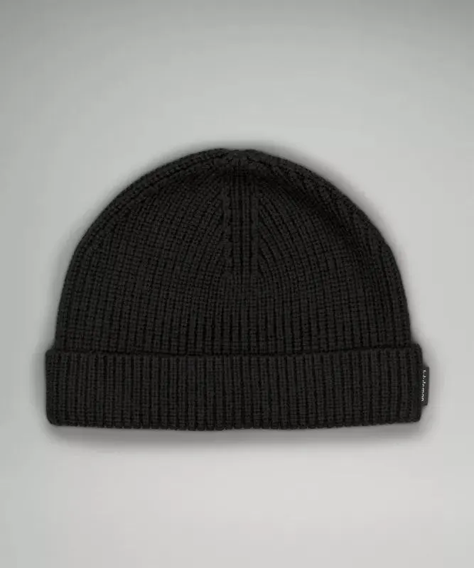 Close-Fit Wool-Blend Ribbed Knit Beanie