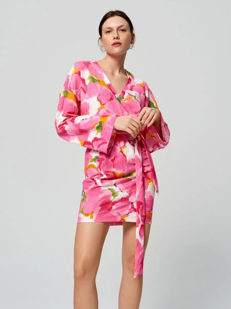 Sukienka mini w kwiaty