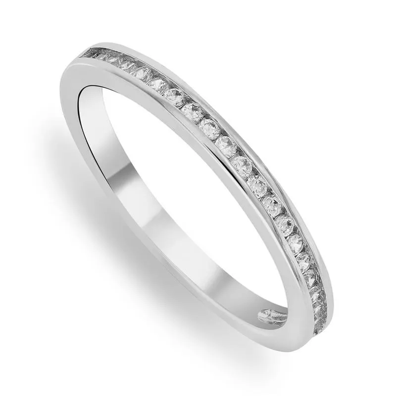 Cheté Circle Of Life Sterling Silver & Cubic Zirconia Channel Anniversary Ring