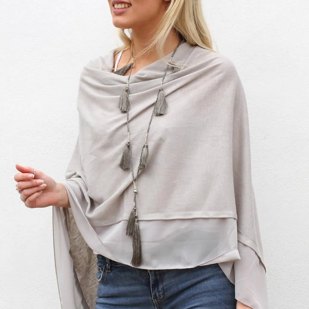 Personalised Wool Mix Poncho