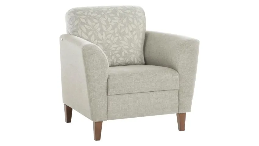 ELLA-nojatuoli Manhattan/Saskia-kangas 277/878, luonnonvalkoinen