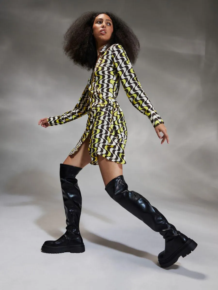 Sukienka mini ze wzorem