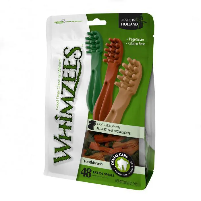 Whimzees Toothbrush Dental Dog Chews X Small - 48 pack