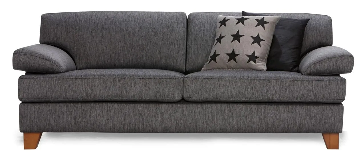 FLORENCE-sohva Colorado-kangas, väri grafiitti. Jalat pähkinä.