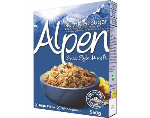 cereais alpen sem açúcar 560g
