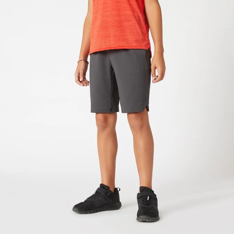 Short niños algodón transpirable - 500 gris