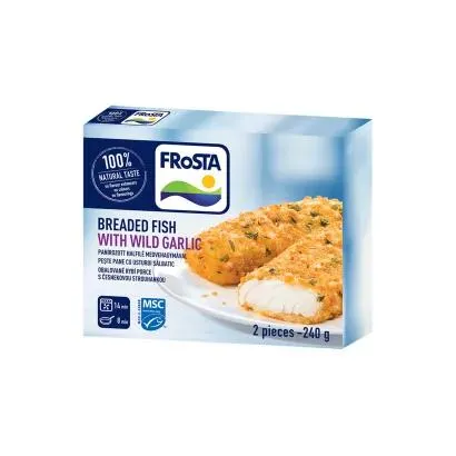 FRoSTA Quick-Frozen Pre-Fried Breaded Fish with Wild Garlic 2 pcs 240 g