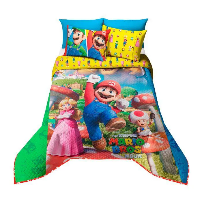 EDRECOLCHA REVERSIBLE MATRIMONIAL MARIO Y LUIGI AL ATAQUE