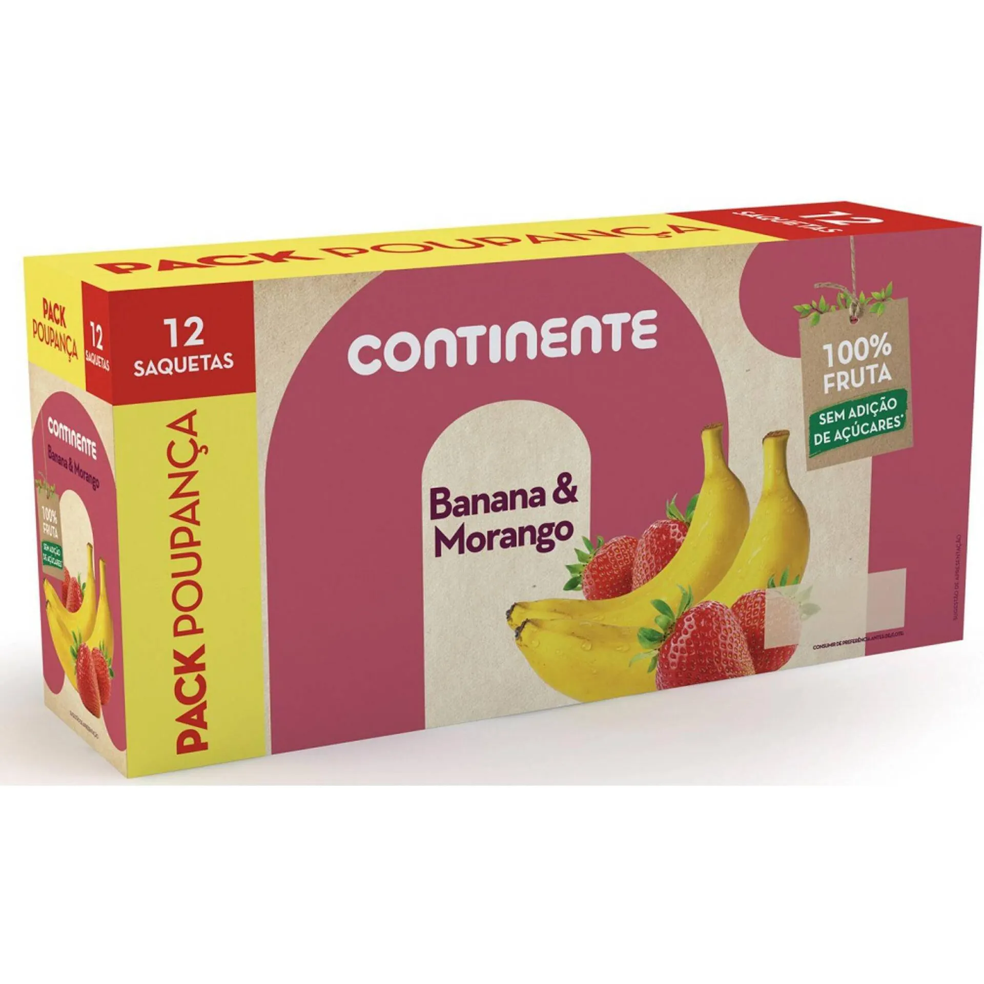 Conjunto de Saquetas de Banana e Morango +8M