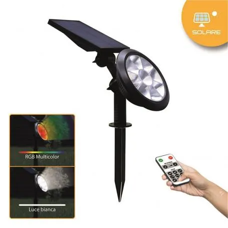 PICCHETTO SOLARE LUCE RGB+BIANCO 3W