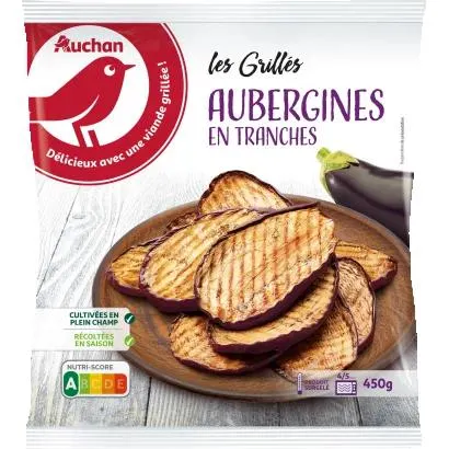 Auchan Nívó Grilled quick-frozen eggplant slices 3 servings 450 g
