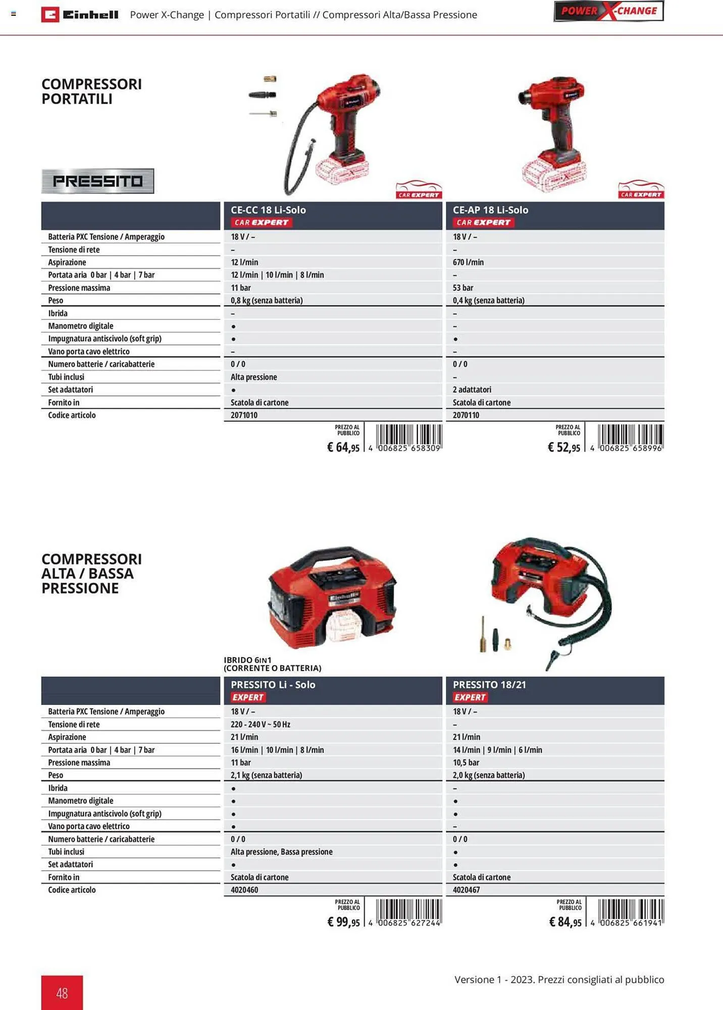 Volantino Einhell da 1 febbraio a 31 dicembre di 2023 - Pagina del volantino 48