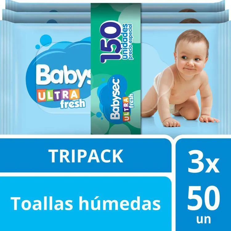 Toallitas Húmedas con Aloe Vera Babysec Ultra 150un