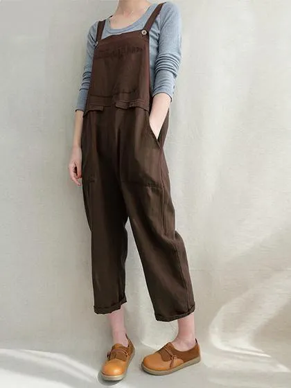 Brown Pockets Detail Overall