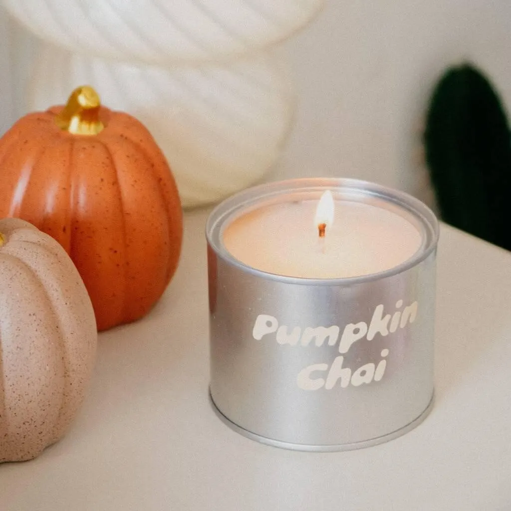 Pumpkin Chai Soy Wax Tin Candle