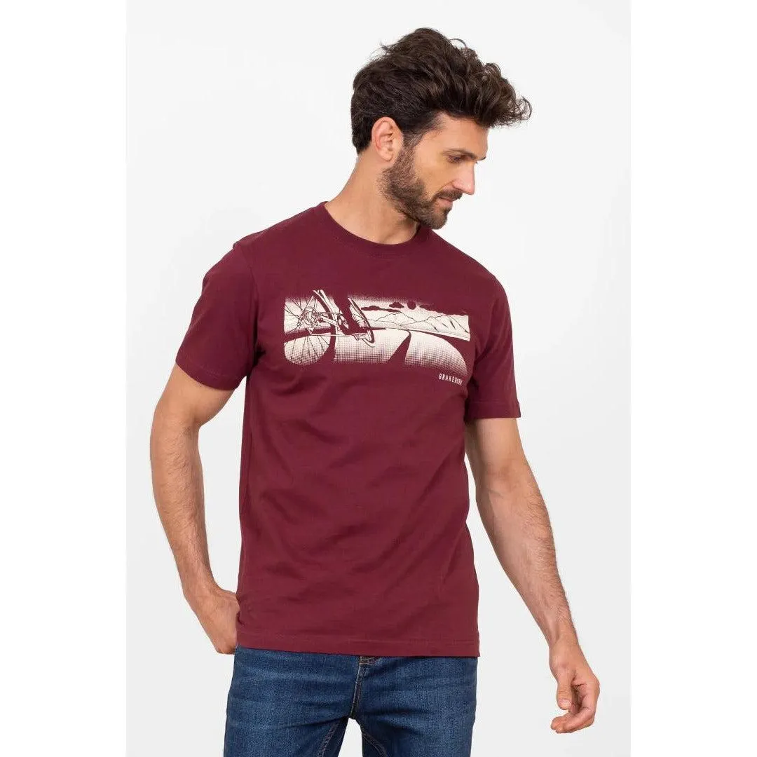 Brakeburn Mountain Bike Tee - Burgundy