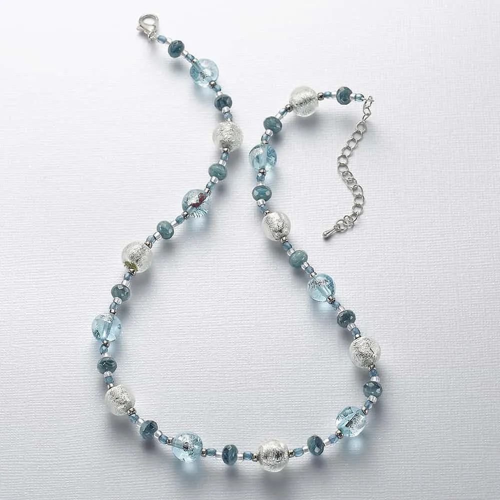 Clear Skies Murano Necklace