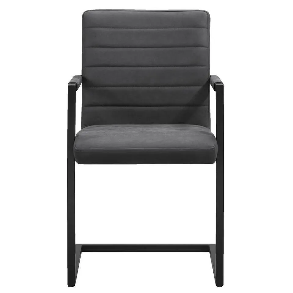 Eetkamerstoel Lizzy - met armleuningen - antracietkleur