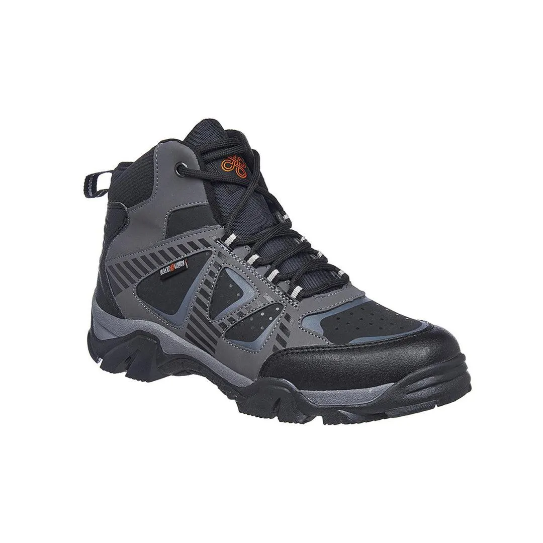 Botines Para Hombre Negro Tipo Piel Outdoor Uso Rudo