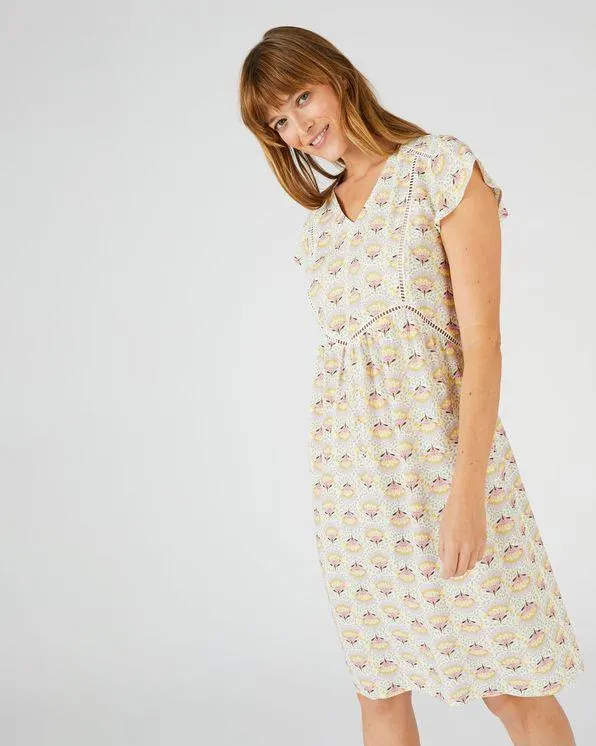 Jurk in zuivere viscose Lenzing™ EcoVero™