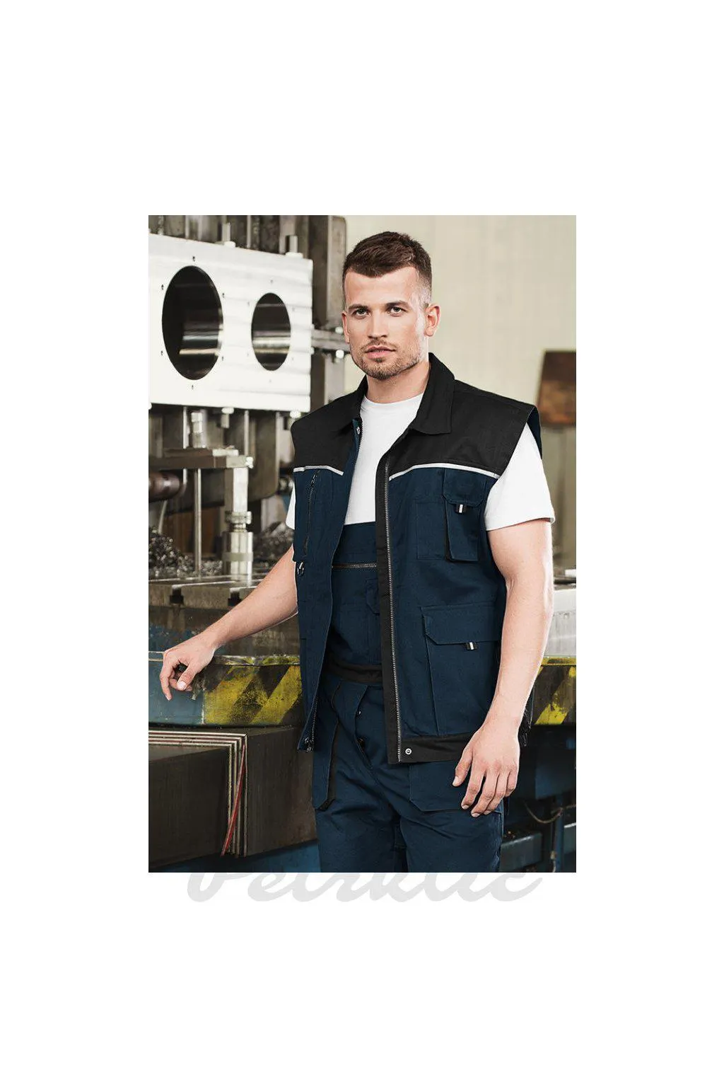 Pánská pracovní vesta Woody W52, kepr 100% bavlna