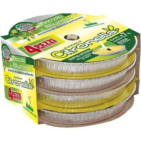 FIACCOLA IN ALLUMUNIO 16CM 4PZ