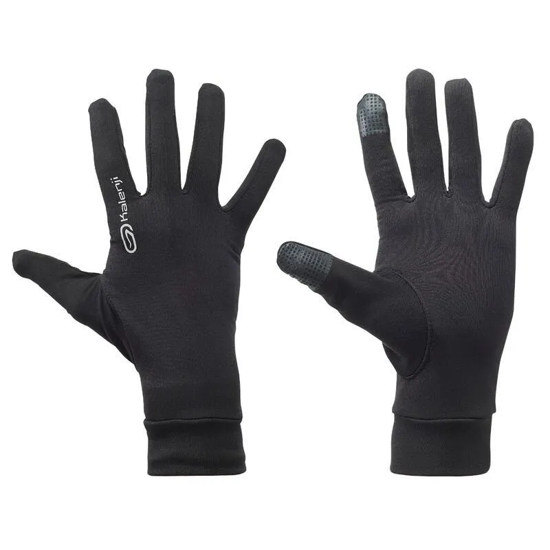 TOUCHSCREEN GLOVES RUNNING 100 - BLACK