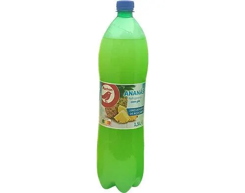 refrigerante auchan com gás ananás 0% 1.5l
