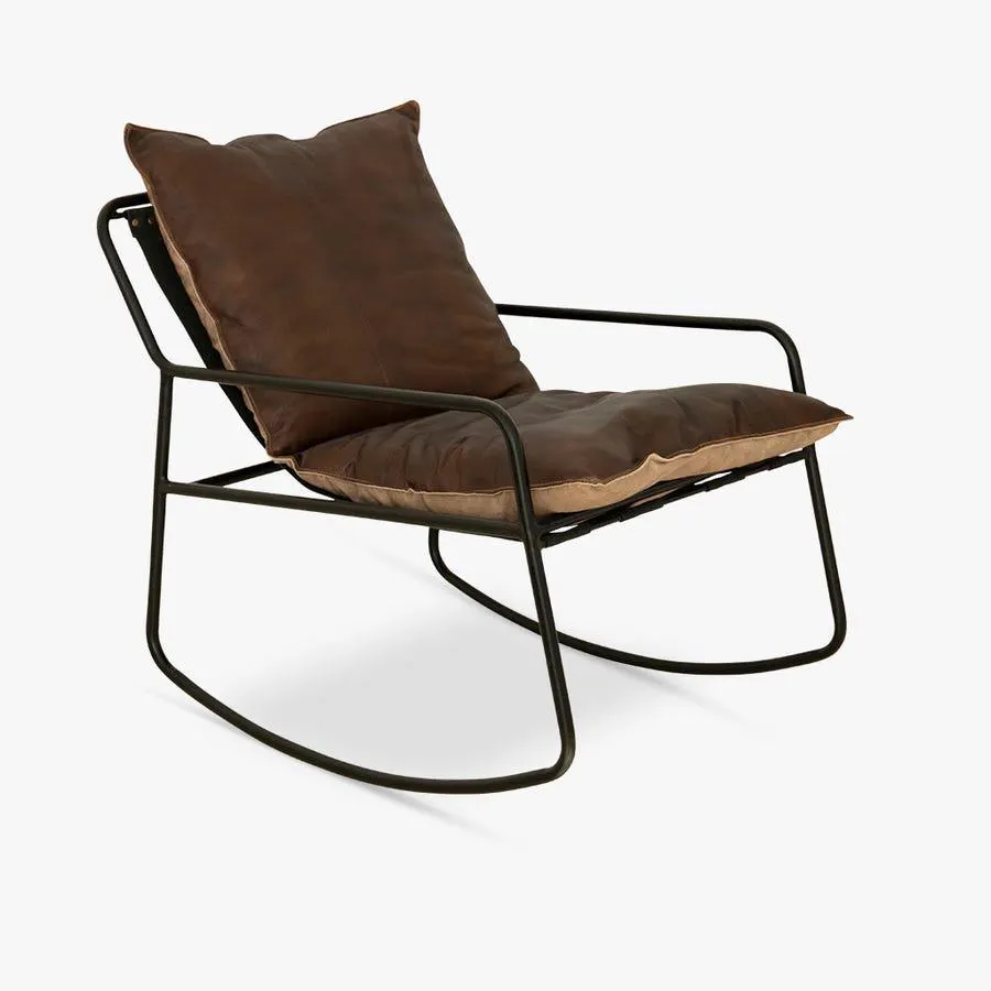 Cadeira baloiço pele AGADIR