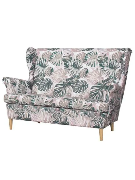 Sofa 2-osobowa Werina (foresta róż/liście)