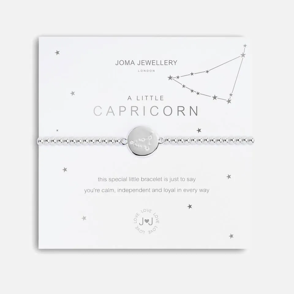 Joma Jewellery Women's A Little Capricorn Silver Bracelet Stretch - Silver