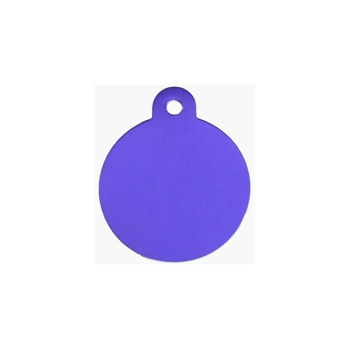 Small Purple Circle Id Tag