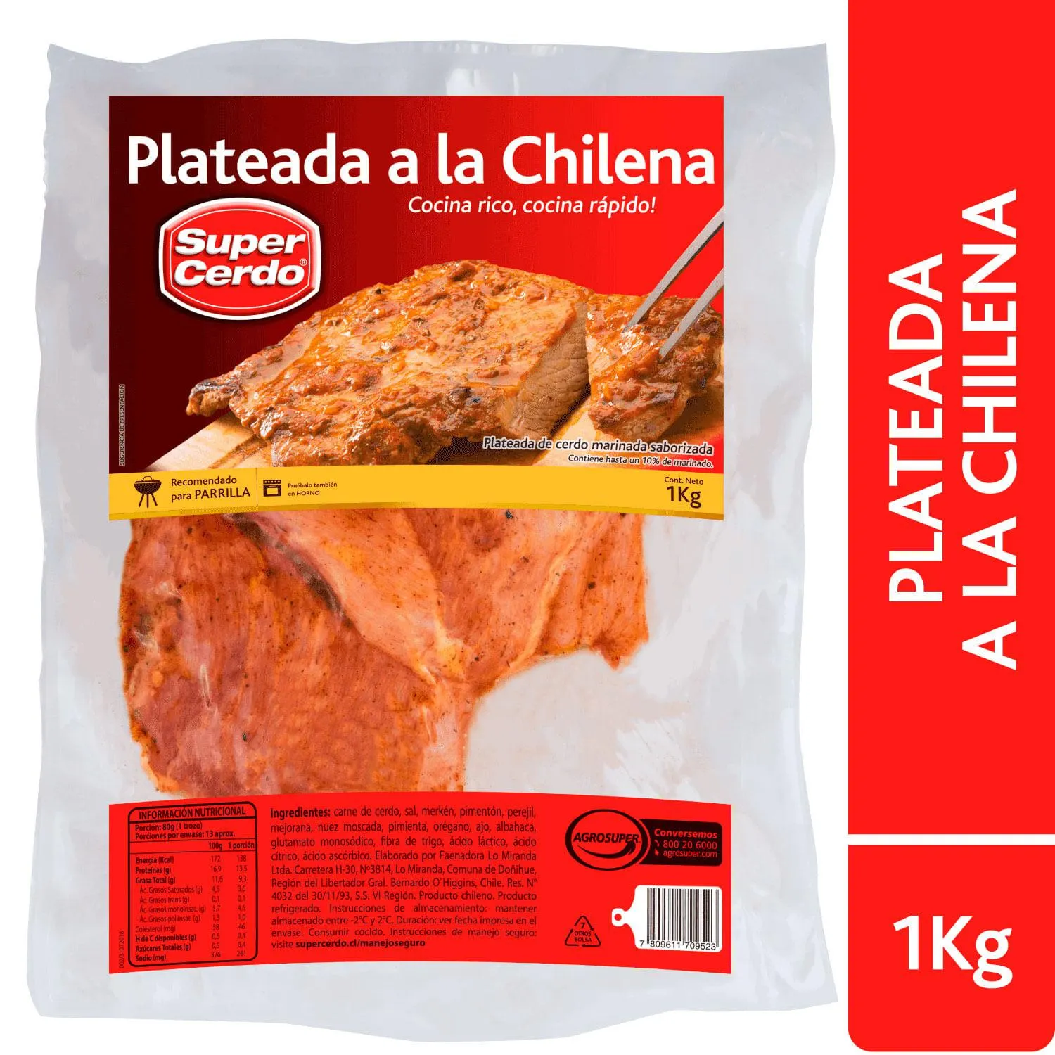 Plateada a la chilena 1 kg
