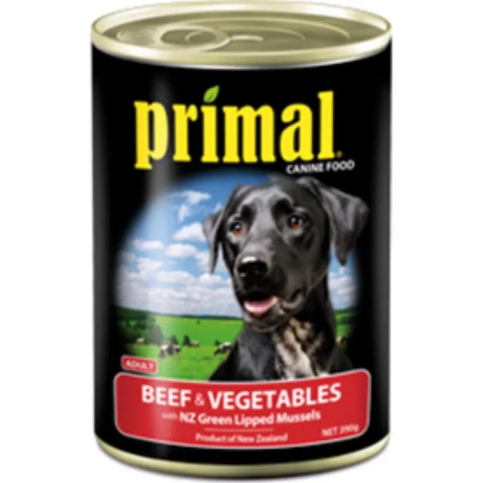 Primal Beef & Vegetable Dog Food 390g