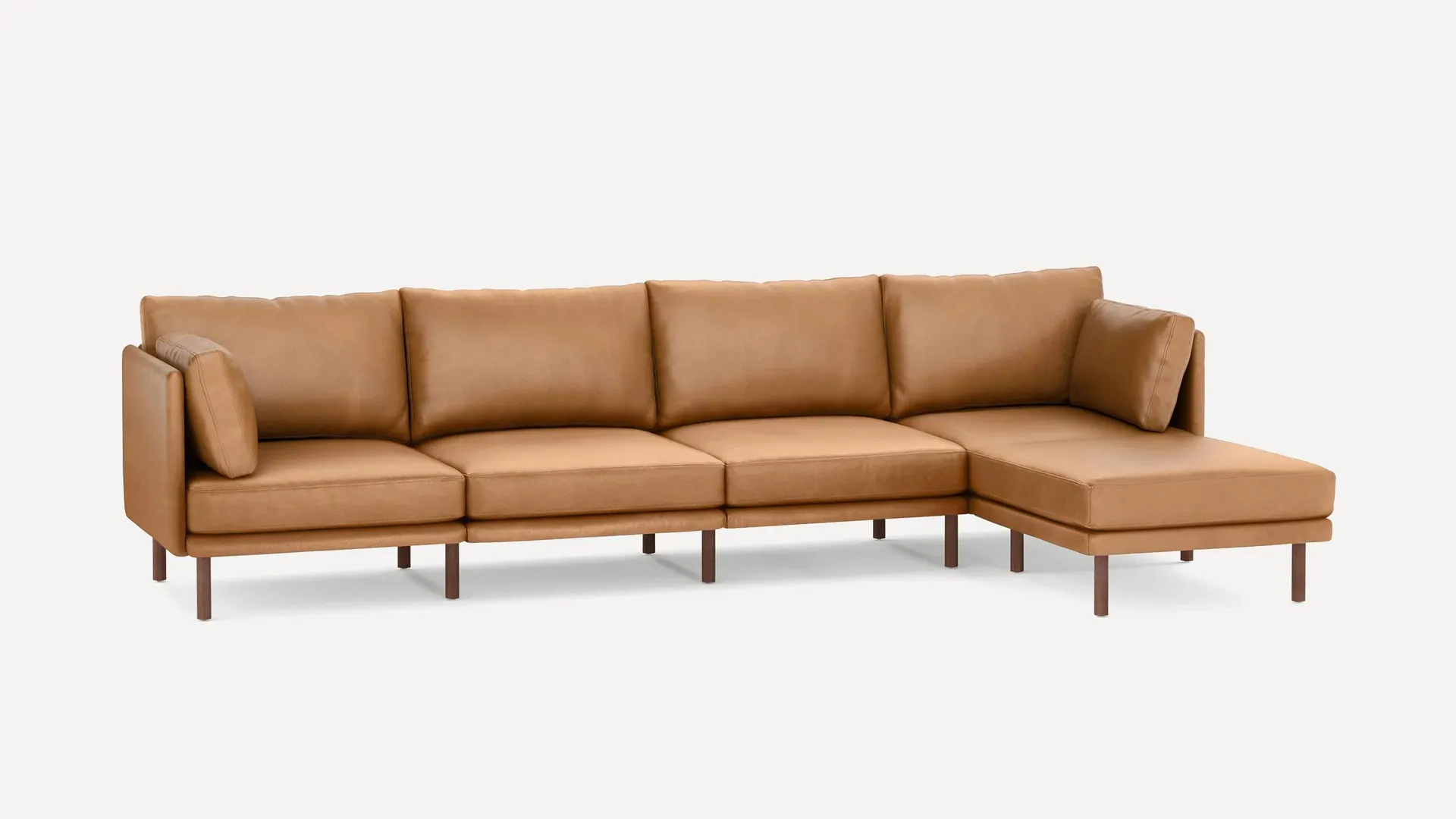 Field Leather 5-Piece Sectional Lounger