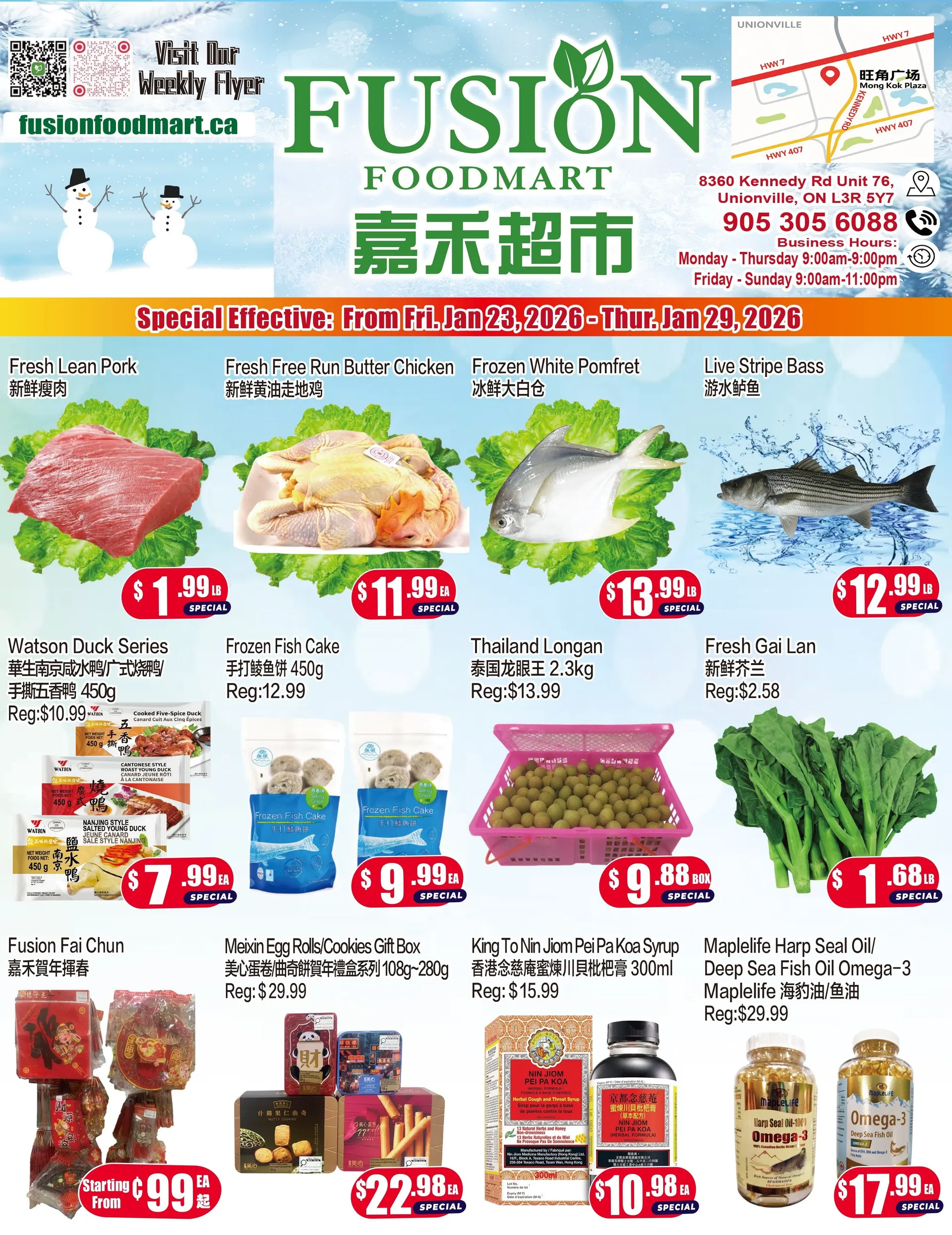 Fusion Supermarket Sales from January 23 to January 29 2026 - flyer page