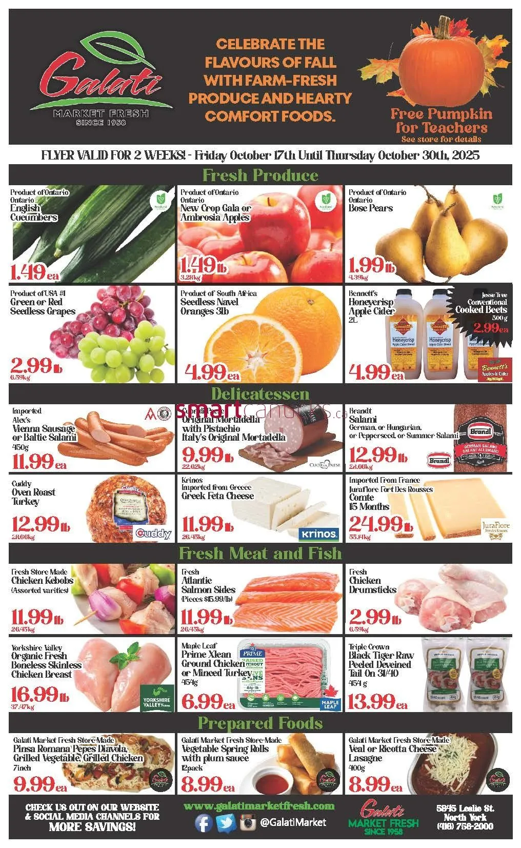 Galati Market Sales from October 17 to October 30 2025 - flyer page 