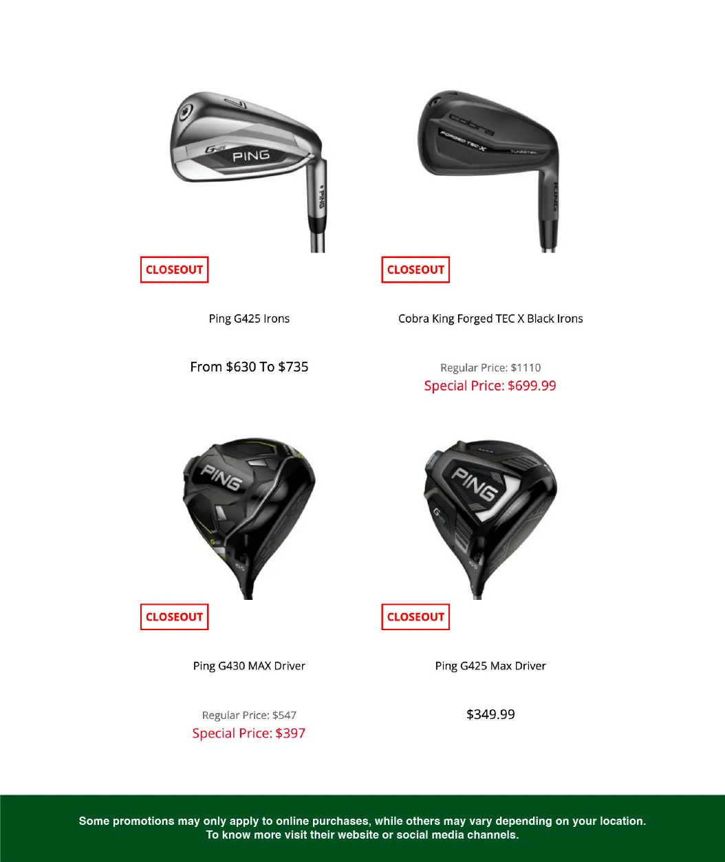 Weekly ad Golf Discount Sales from April 1 to April 30 2025 - Page 5