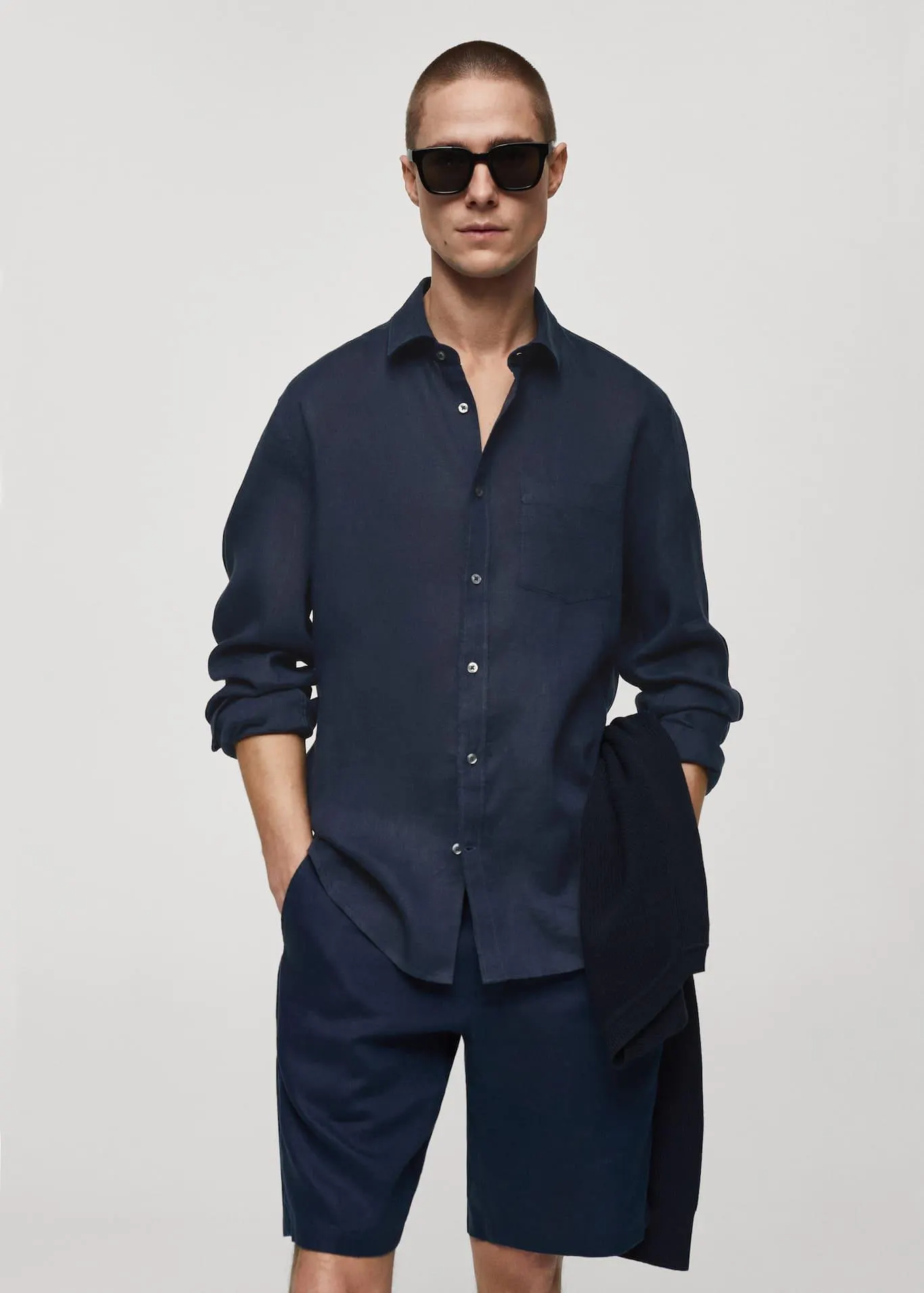 Camisa classic fit 100% lino