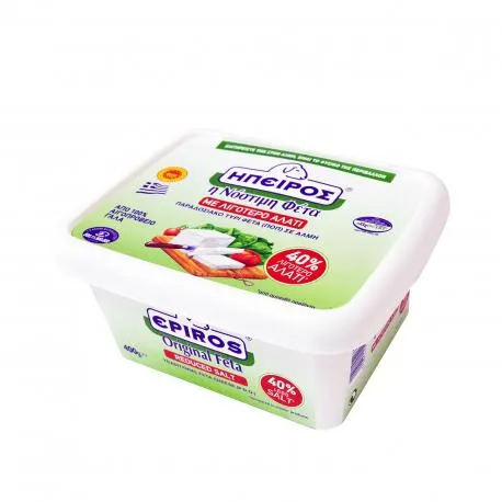 Ήπειρος τυρί φέτα σε άλμη η νόστιμη φέτα λιγότερο αλάτι - από πρόβειο γάλα (400g)