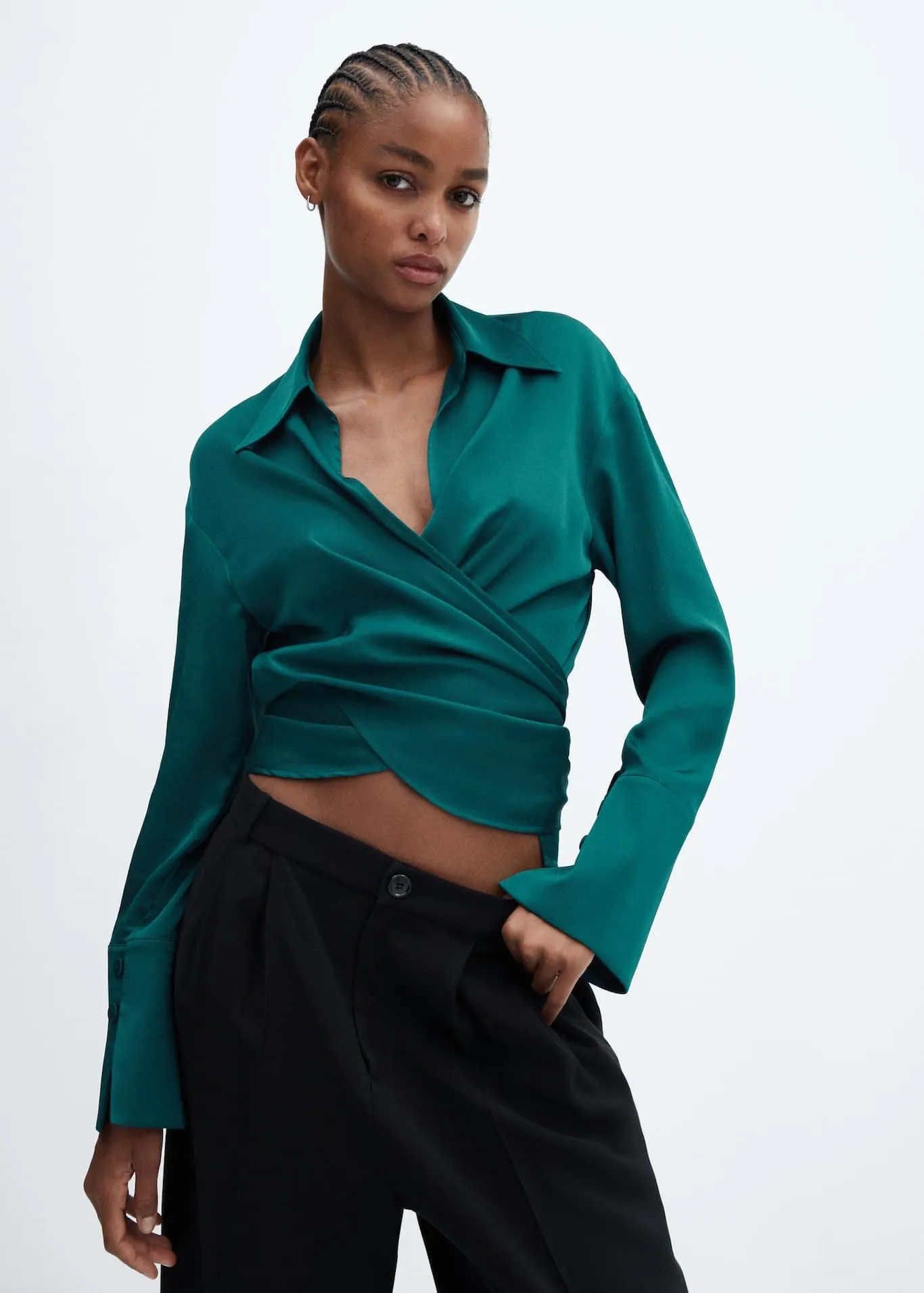 Blusa incrociata fiocco