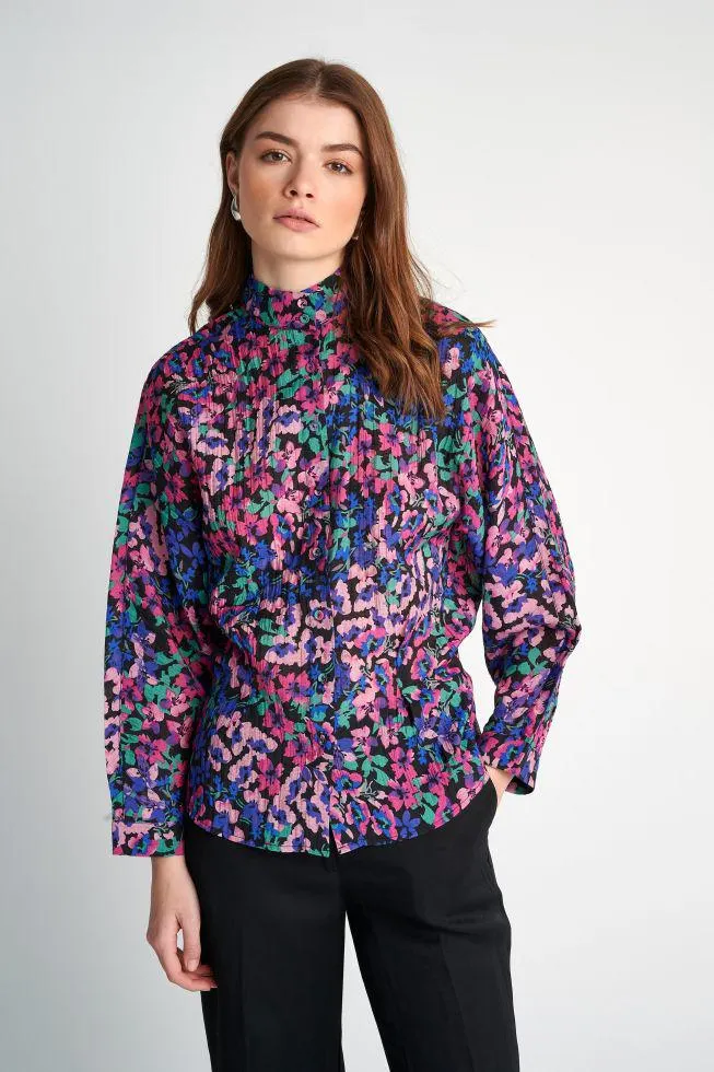 Πουκάμισο φλοράλ με λάστιχο Multicolor