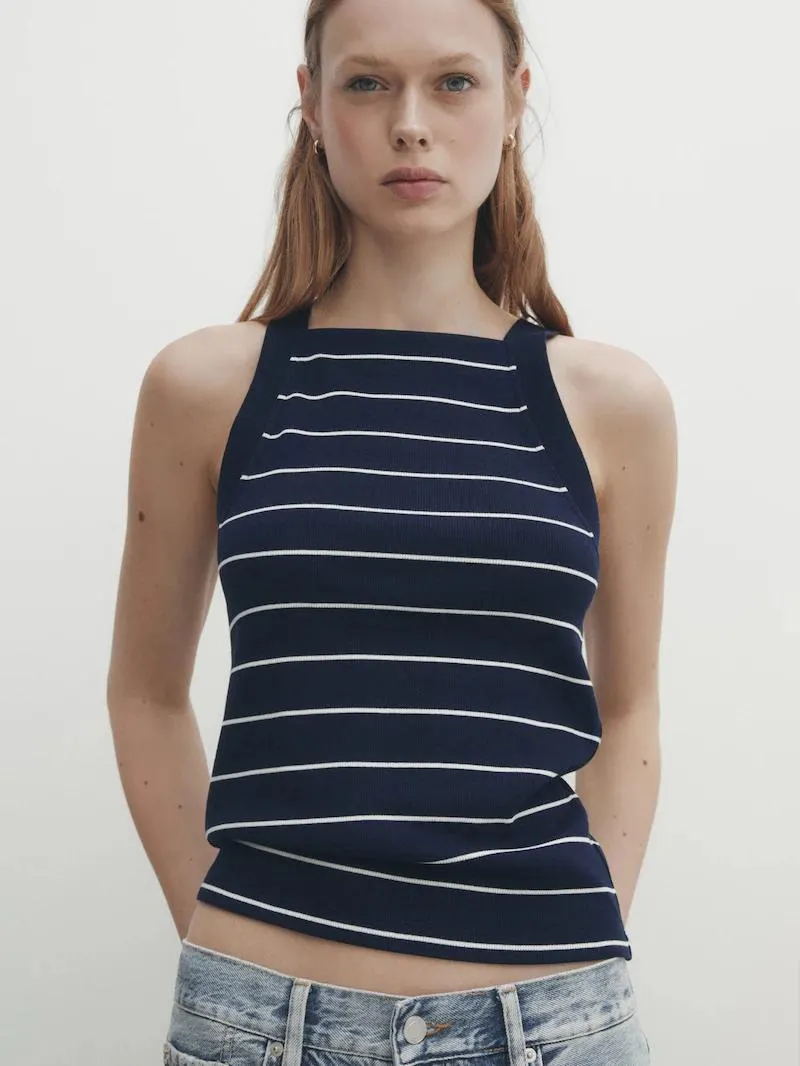Striped strappy top
