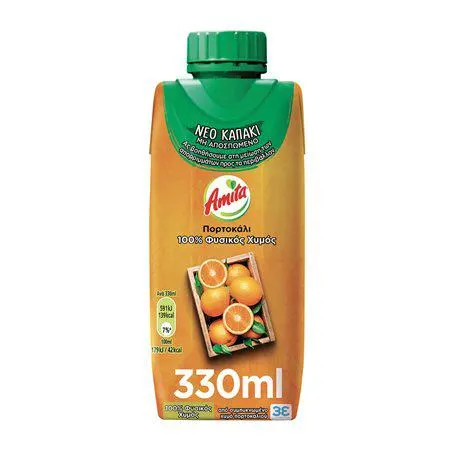 Amita Φυσικός Χυμός Πορτοκάλι 330ml